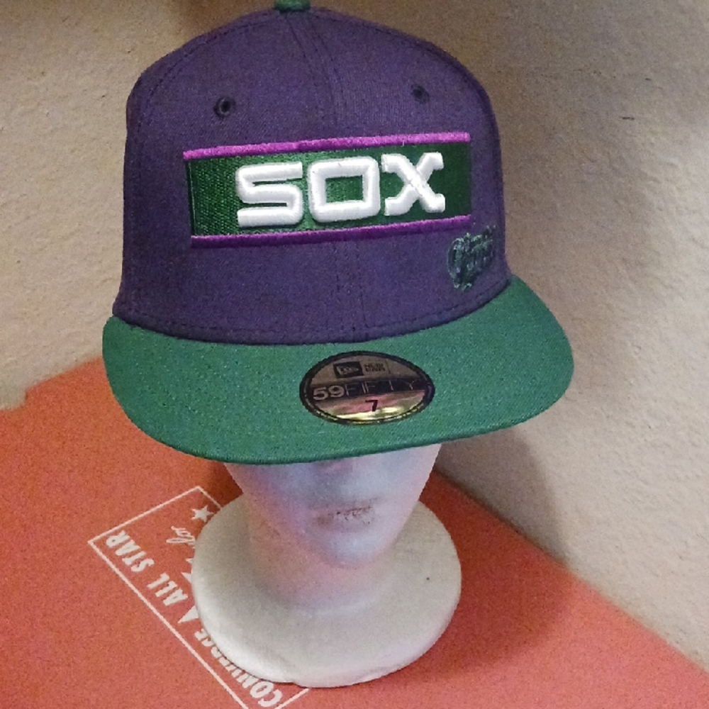 Purple and Green Sox Cap